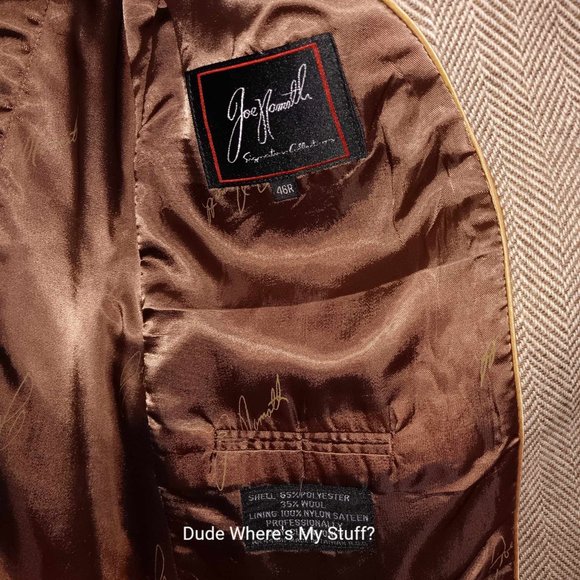 JOE NAMATH SIGNATURE COLLECTION BLAZER - SIZE 46 REGULAR - POLYESTER WOOL BLEND - Picture 3 of 7